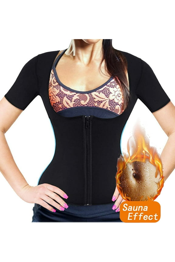 Women Sauna Body Shaper Sweat Suit Neoprene Waist Trainer Slimming Workout Vest Body Shaper Top