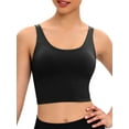 thumbnail image 1 of SAYFUT Women Sports Bra Yoga Bra with Padded Fitness Workout Running Shirts Yoga Crop Tank Top Yoga Vest Sleeveless T-Shirt Plus Size XS-XL ,Black/Blue, 1 of 6