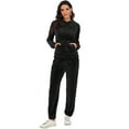 thumbnail image 1 of SAYFUT Women's 2 Piece Solid Velour Tracksuit Long Sleeve Hoodies Sweatshirt Sweatpants Sweatsuit Set Hoodie Coat and Pants Sport Suits Tracksuits Sets Jogging Suit, 1 of 8