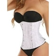 thumbnail image 1 of SAYFUT Women's 24 Steel Boned Waist Trainer Underbust Cincher Corset Busiter Black/White, 1 of 7