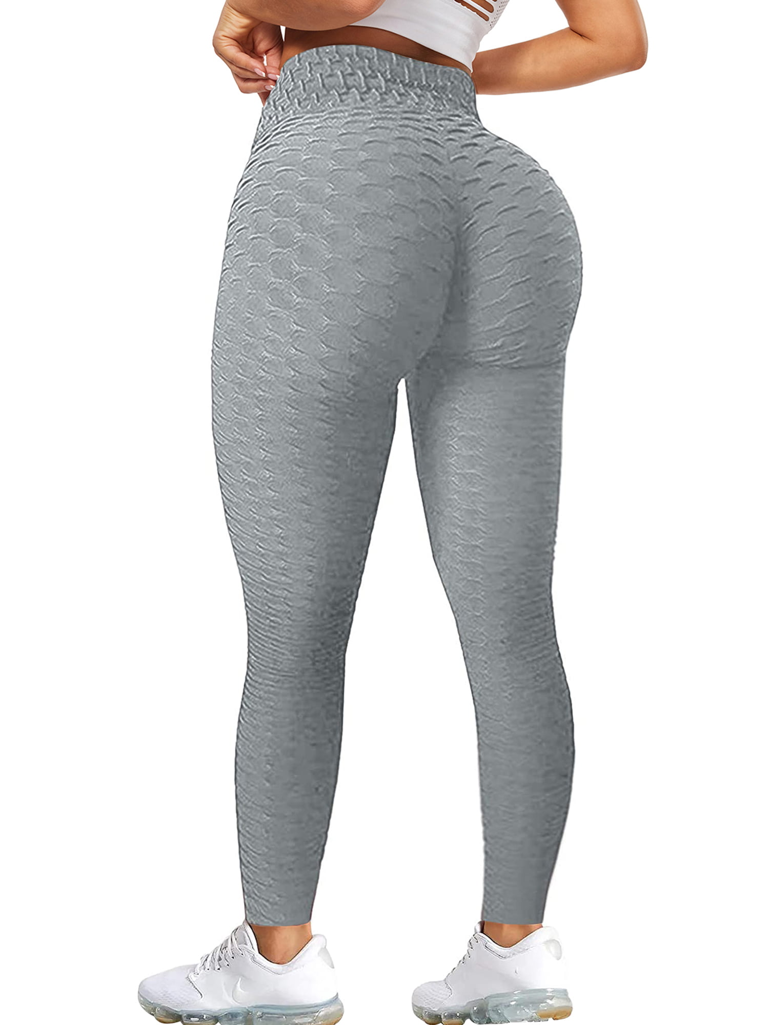 SAYFUT Women's Butt Lift Anti Cellulite Sexy Leggings High Waist Yoga Pants  Workout Tummy Control Textured Booty Tights Pants 