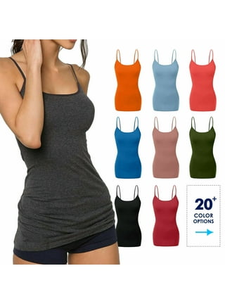 Extra Long Plus Women Seamless Camisole Spaghetti Strap Stretch Cami  Tank_Beige at  Women's Clothing store