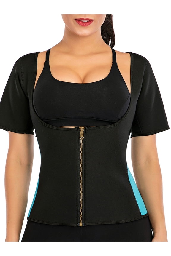 Women's Compression Tank Top Firm Control Tummy Shaper Slimming Neoprene Sweat Waist Trainer Vest