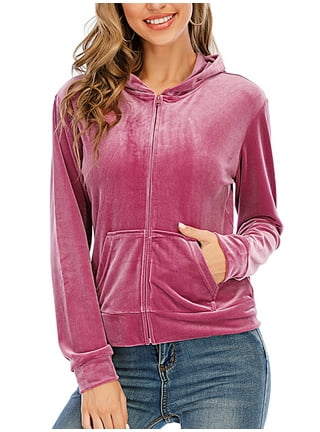 Pink shop velvet sweatshirt