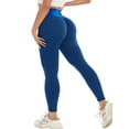 thumbnail image 1 of SAYFUT Women's High Waisted Butt Lifting Leggings Ruched Butt Seamless Booty Yoga Pants Tummy Control Sport Tights, 1 of 7