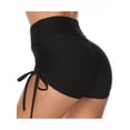 thumbnail image 1 of SAYFUT Women's High Waisted Workout Gym Butt Lifting Booty Yoga Shorts Ruched Running Tummy Control Leggings Textured Pants, 1 of 7