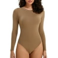 thumbnail image 1 of SAYFUT Women's Long Sleeve Bodysuit Crew Neck Tummy Control Shapewear Bodysuits Slimming Body Shaper Basic Tops, 1 of 7