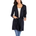 thumbnail image 1 of SAYFUT Women's Open Front Knitted Cardigan Sweater Black Long Cardigan Plus Size Sweaters S-3XL, 1 of 7