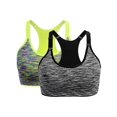 thumbnail image 1 of SAYFUT Women's Seamless Active Keyhole Mesh Racerback Sports Bra Middle Impact 2-Pack, 1 of 7