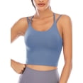 thumbnail image 1 of SAYFUT Women's Sports Bra With Removable Padded, Push Up Sports Bra Tube Bra Tops Fitness Workout Running Shirts Yoga Bras Camisole Crop, 1 of 8