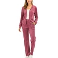 thumbnail image 1 of SAYFUT Women's Velour Tracksuits 2 Piece Outfits Hoodies Sweatshirt & Yoga Sweatpants Running Jogger Velour Tracksuit Sweat suit Set for Women Activewear,Plus Size S-2XL, 1 of 8