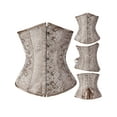 thumbnail image 1 of SAYFUT Fashion Womens Jacquard Underbust Boned Corset Waist Trainer for Weight Loss Corset Shaper Brown Plus Size S-2XL, 1 of 7