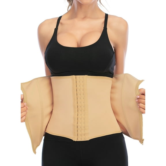SAYFUT Women's Waist Trainer Corset for Weight Loss Tummy Control Body Shaper Belt Steel Boned Support Shapewear