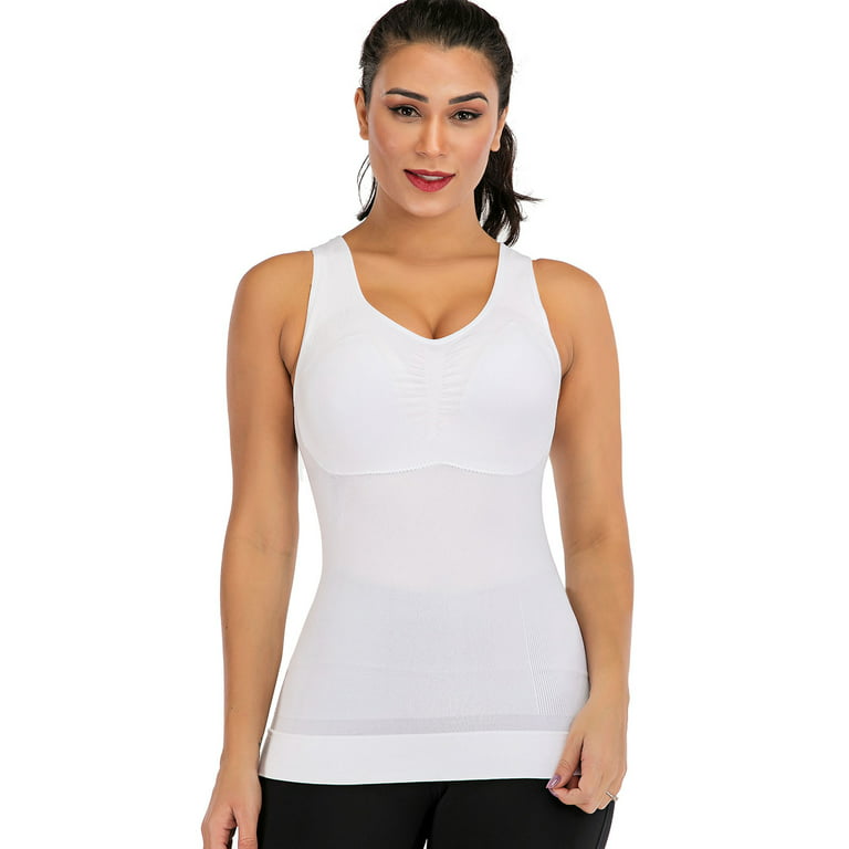 SAYFUT Women's Waist Trainer Slimming Vest Posture Corrector Vest  Breathable Shirt Weight Loss Body Shaper Tank Tops 