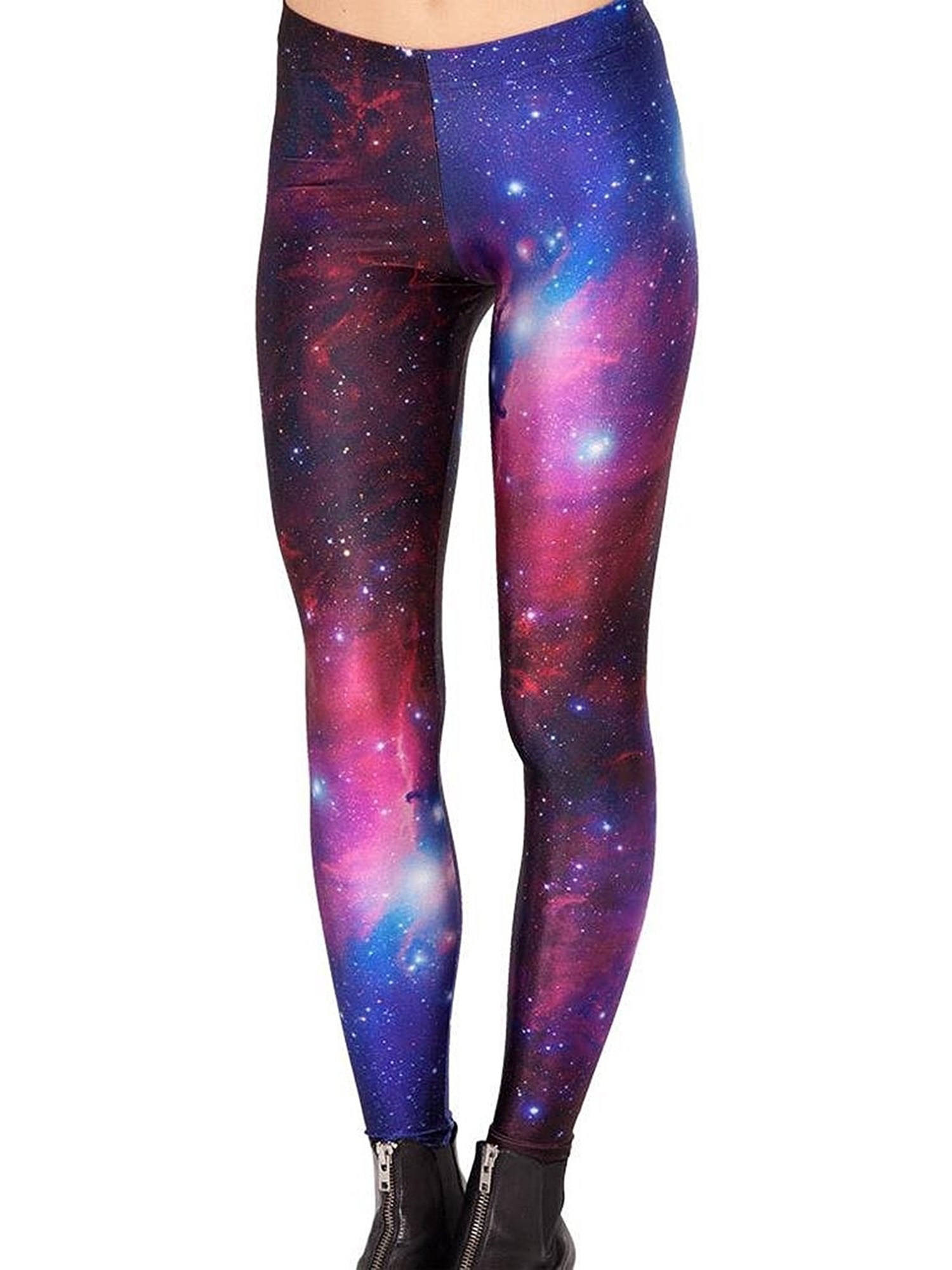 SAYFUT Womens Girls Kint Leggings Galaxy Star Printed Seamless