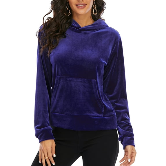 SAYFUT Womens Zipper Hoodie Coat Zip Up Velour Tracksuits Long Sleeve Sweatshirt Jumper Tops Sport Outwear Casual