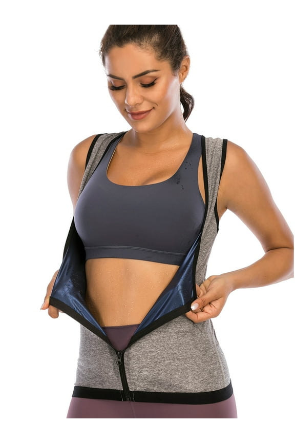 Womens Sauna Vest Corset Shaper Waist Trainer Girdle Trimmer Shapewear for Weight Loss