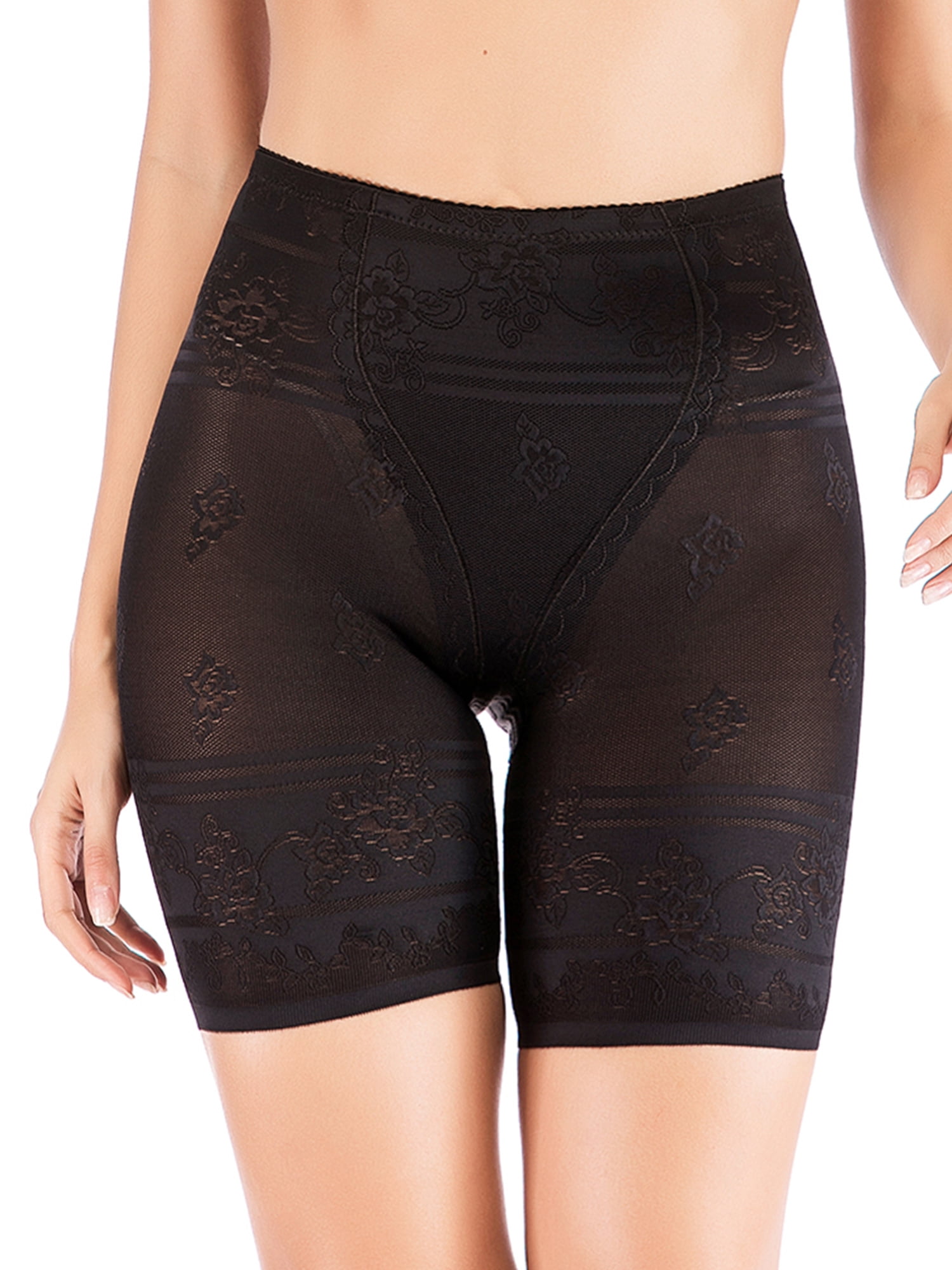 SAYFUT Womens Seamless Mesh Spandex Slip Shorts High Waist Boyshort