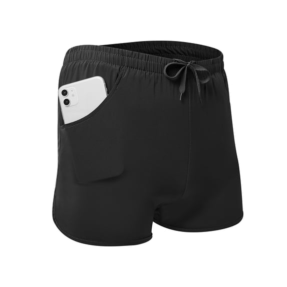 SAYFUT Workout Short Beach Shorts Swim Trunks Quick Dry Men's Bathing Suit Swimming Surfing Running Athletic Pants Short with Mesh Lining/Side Pockets