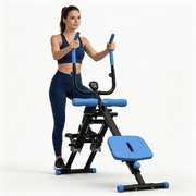 SAYGOGO 2-in-1 Stair Stepper & Ab Workout Machine, 300 lbs Capacity Multifunctional Fitness Trainer, Blue