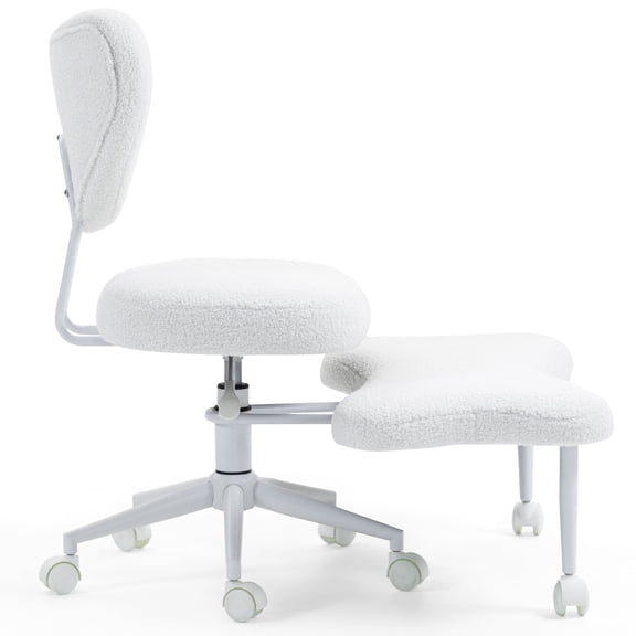 SAYGOGO Ergonomic Cross-Legged Meditation Chair, Height Adjustable, Beige
