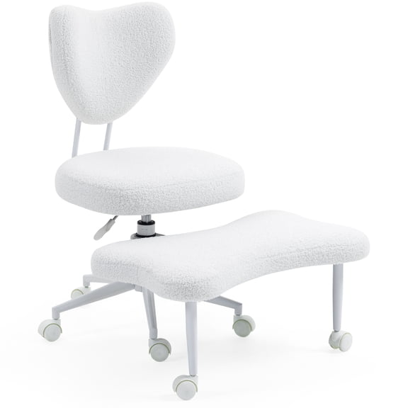 SAYGOGO Ergonomic Meditation Chair, Lumbar Support & Height-Adjustable, Beige