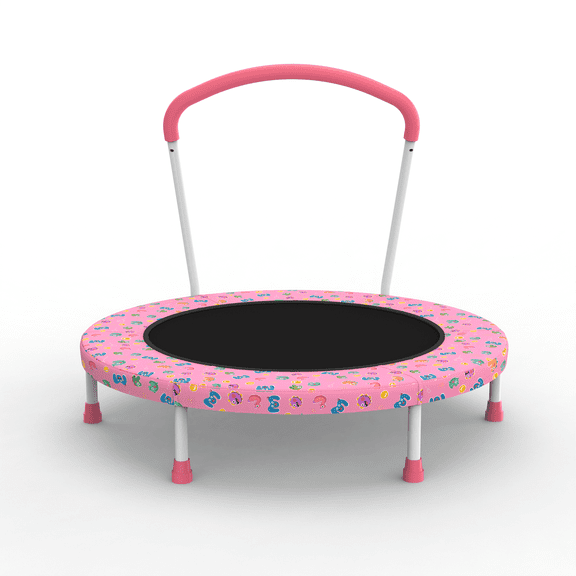 【SAYGOGO】 Kids Mini Trampoline with Stable 6-Leg Support, Inner Cover Close Webbing Design, 150lbs Weight Capacity Easy Assembly Indoor Outdoor Toddler Trampoline for Balance Coordination Development