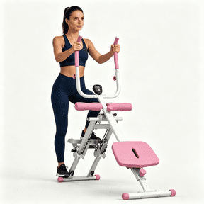SAYGOGO 2-in-1 Stair Stepper & Ab Workout Machine, 300 lbs Capacity Multifunctional Fitness Trainer, Pink