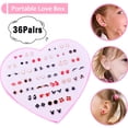 thumbnail image 1 of SAYLITA 36 Pairs Hypoallergenic Kids Earrings for Girls Cute Animal Clipon Earrings Pack for Little Girls Colorful Flower Rainbow Earrings Jewelry Set for Teens Girls Women, 1 of 8