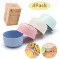 thumbnail image 1 of SAYLITA 4 Pack Unbreakable Cereal Bowls - Wheat Straw Fiber Lightweight Bowl Sets 4 - Dishwasher & Microwave Safe - Eco Friendly Durable Bowl Set for Children Rice Soup Bowls, 1 of 7