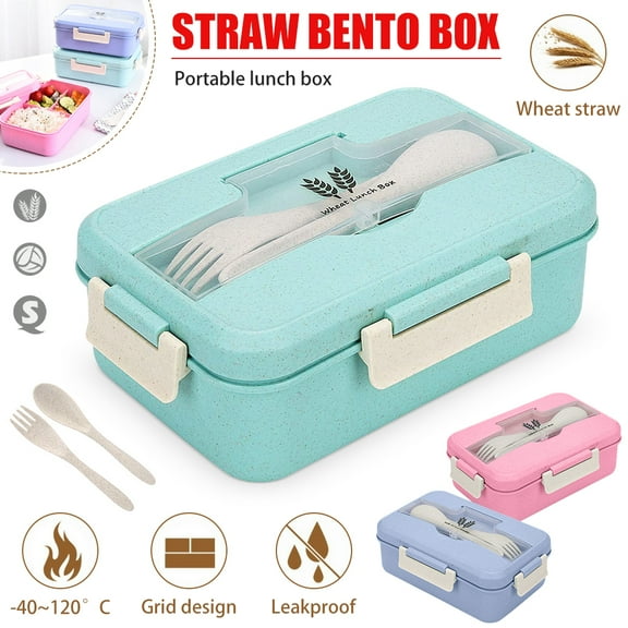 SAYLITA Bento Lunch Box Leak-proof Eco-Friendly 1200 ML Bento Box Food Storage Lunch Containers with Spoon & Fork for Adults Women Men Kids