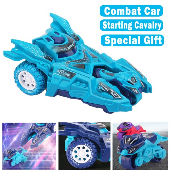 SAYLITA Pull Back Cars Vehicle Motorcycle Toy Car Launcher Race Car Pull Back Vehicle Car Die-Cast Catapult Race Chariot for Boy Birthday and Christmas Best Gift