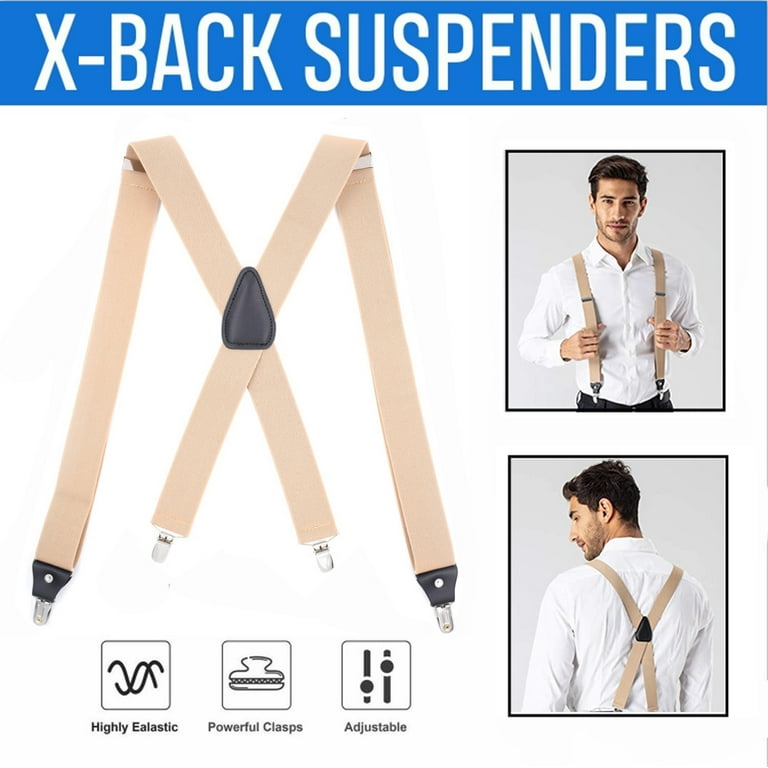 SAYLITA Suspenders for Mens with Strong Metal Clips