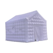 SAYOK 5.4m Inflatable Disco White Tent for Party Event Light Nightclub Tent with LED Color Lighting for Birthday Party Family Celebration