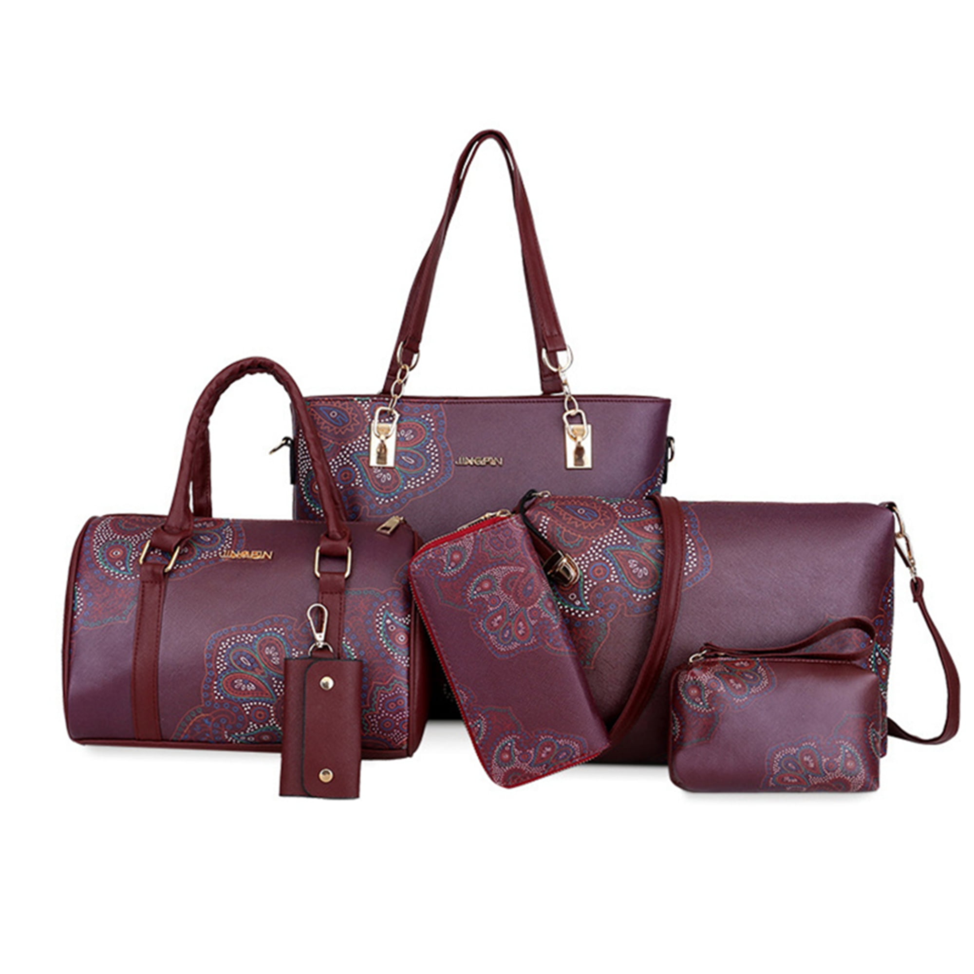 4Pcs/Set Women Lady Leather Handbags Messenger Shoulder Bags Tote Satchel  Purse | eBay