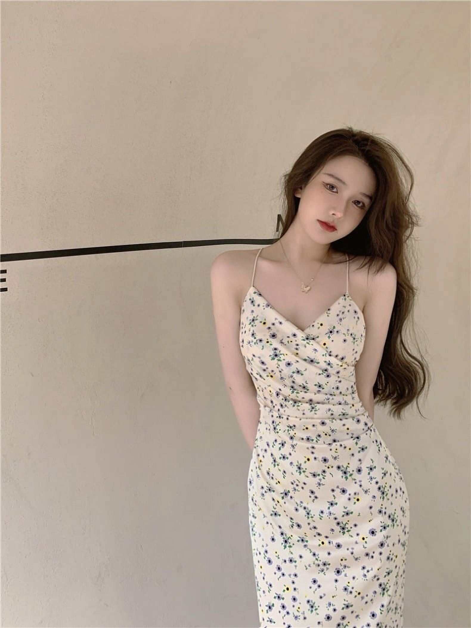 Women's Beautiful Rose Floral Print One Piece Designer Dress