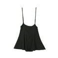 thumbnail image 1 of SAYOO Fashionable Women Mini Suspender Skirt, Solid Color Sleeveless Low Cut Sling Skirt for Autumn, 1 of 6