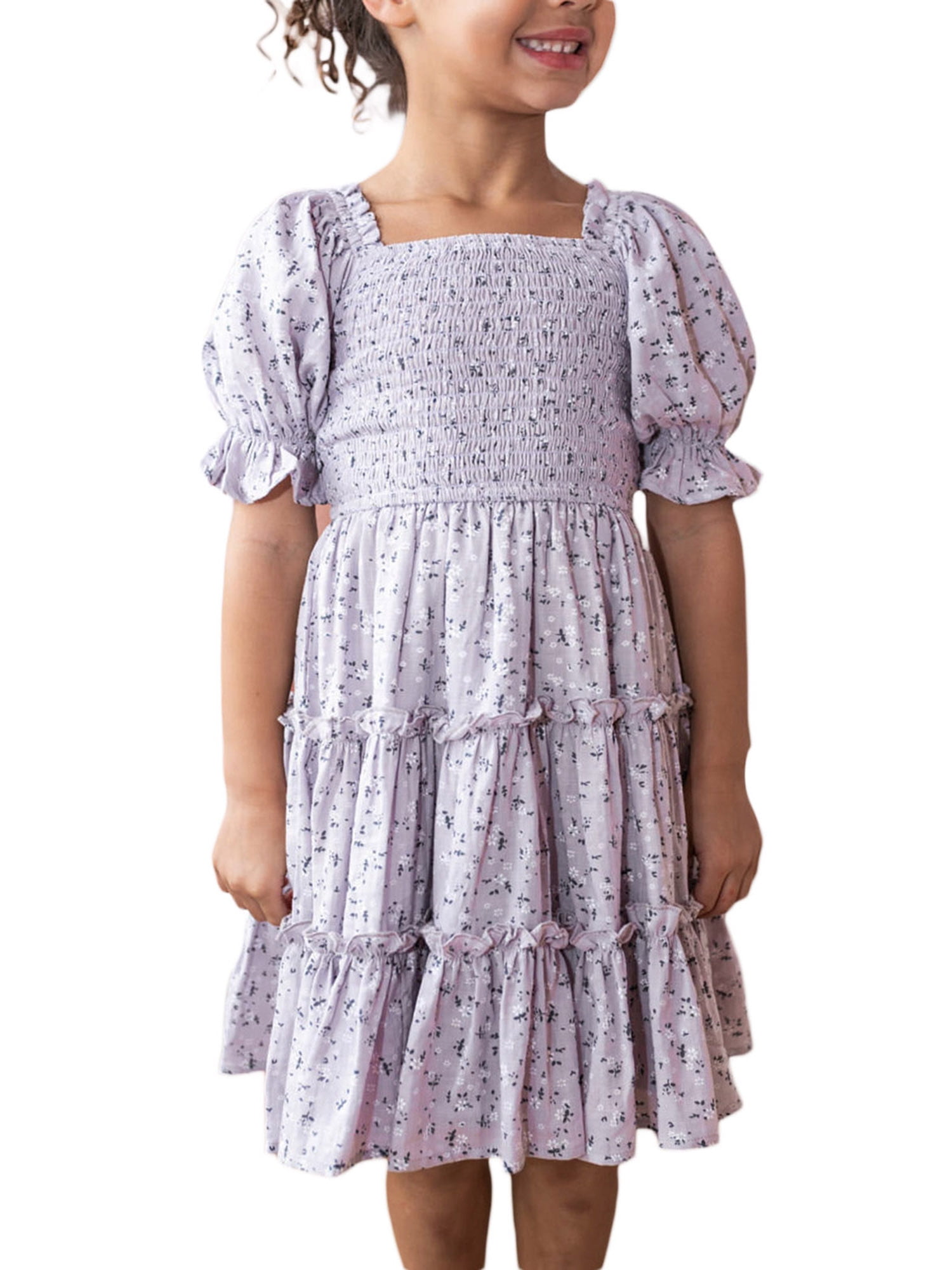Floral Print Splicing Tank Midi Dress and Romper for Mom and Me