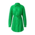 thumbnail image 1 of SAYOO Women Shirt Dress, Long Sleeve Turn-down Collar Button-down Solid Fall Dress with Belt, 1 of 9