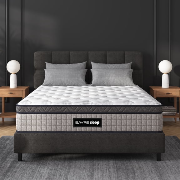 SAYREE 12 Inch King Memory Foam Mattress in a Box Extra Thick Cooling Gel Foam, Pressure Relief, Motion Isolation, CertiPUR-US & Oeko-TEX Certified, Made in USA