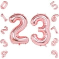 thumbnail image 1 of SAYTAY Rose Gold Number 23 Balloons,40 Inch Birthday Foil Balloon Party Decorations Supplies Helium Mylar Digital Balloons, 1 of 6