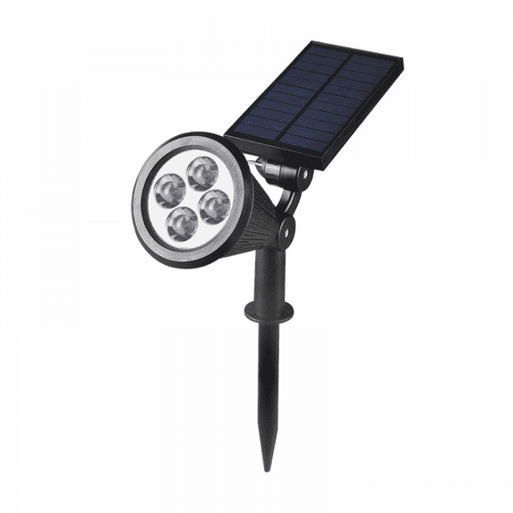 SAYTAY Solar Spot Lights Outdoor, 180Adjustable Auto On/Off Flag Pole Lights, Waterproof Security Wall / Ground Light for Garden, Pool Area, Tree, Pond, Landscape and Yard(1 Pack)