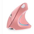 thumbnail image 1 of SAYTAY Vertical Mouse, Right Handed 2.4GHz Wireless Ergonomic Rechargeable Vertical Mouse with 4 Adjustable DPI 800/1200/1600/2400, 8 Buttons,Compatible with PC, Desktop,Mac (Pink), 1 of 5