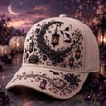 thumbnail image 1 of SAZBJOJN Baseball Cap for Women Men Pumpkin Witch Printed Trucker Hat Gothic Halloween Baseball Cap Fall Holiday Halloween Hats for Daily Wear Color Blue M, 1 of 3