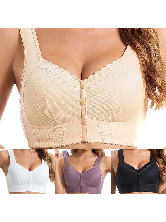 Bras for Women Lace Wireless Tank Style Plus Size Bra Seamless Comfort Bralette Full Coverage Support Sports Bra for Large Bust Ladies Size 58 White