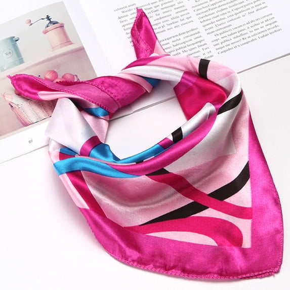 SAZBJOJN Business Neck Scarf Bandanas for Women Elegant Lightweight Office Bandana Colorful Printed Square Scarf for Working Daily Office Formal Outfits One Size Multicolor