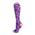 thumbnail image 1 of SAZBJOJN Compression Socks for Women Men Halloween Colorful Funny Graphic Knee High Compression Socks for Men Holiday Leg Cute Novelty Pattern Knee High Socks S Purple, 1 of 2