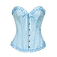 thumbnail image 1 of SAZBJOJN Corset Tops for Women Bustier Shapewear Lace Waist Push Up Bodysuit Multicolor Lace Shapewear Tummy Control Body Shaping Womens Tops Blue L, 1 of 2