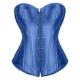 thumbnail image 1 of SAZBJOJN Corset Tops for Women Vintage Satin Underbust Corset Women's Shapewear Sweetheart Push Up Bustier Support Corset Tops for Women Blue M, 1 of 5
