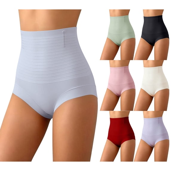 SAZBJOJN Shapewear Shorts for Women Shapewear Panties No Roll Anti-Slip Garments Seamless Underwear for Women Ice Silk Butt Lifting Shaper Underwear High Waist Tummy Control Size M Beige